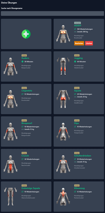 Preview Of Fitness Time Custom Workout Feature