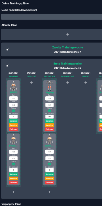Preview Of Fitness Time Modern Drag & Drop Calendar Feature