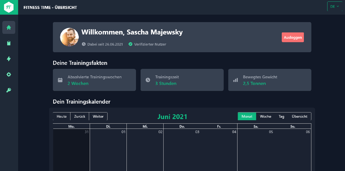 Fitness Time - Log in to improve and monitor your fitness and stamina