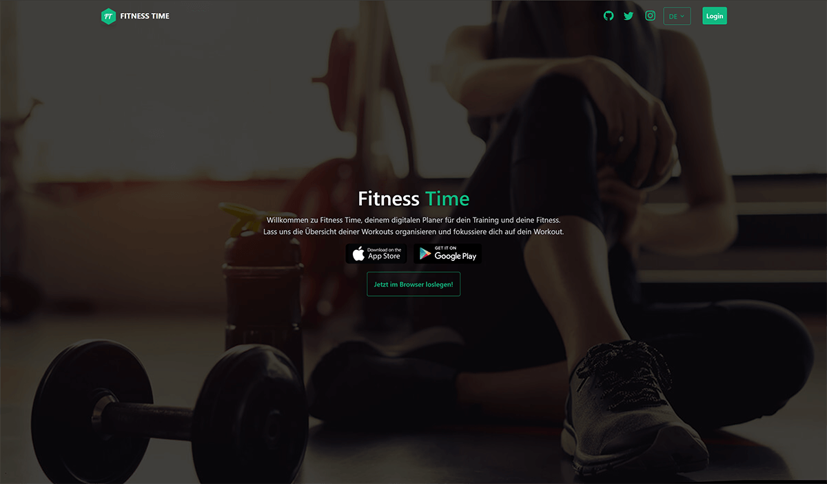 Fitness Time - Log in to improve and monitor your fitness and stamina